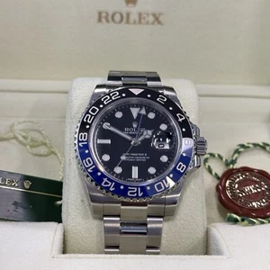 Rolex GMT-Master II 116710BLNR Silver Oyster Bracelet with Blue and Black Bezel - Picture 1 of 10