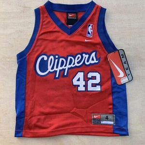 Deadstock Y2K Los Angeles Clippers VTG Elton Brand NIKE Jersey KIDS 4 USA - Picture 1 of 8