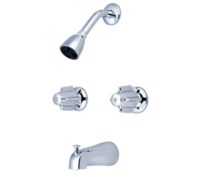 Central Brass 2-Handle Tub and Shower Set - Quality ALL BRASS ( no plastic) - Picture 1 of 8