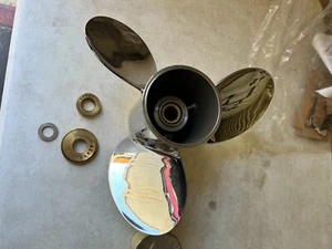 14 1/2 x 25 Stainless Steel Boat Propeller for Mercury 150-300HP,15 Spline Tooth - Picture 1 of 4