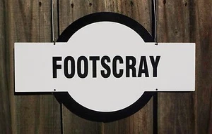 TIN SIGN - Footscray, House, Garage, Bar, Nameplate Mancave Gift etc - Picture 1 of 5