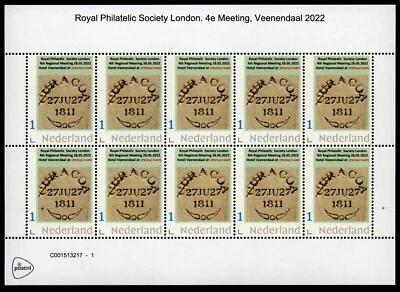 Royal Philatelic Society London - meeting in the Netherlands - Curacao handstamp - Image 1 of 2