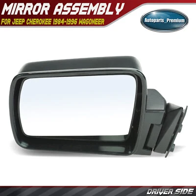 Driver Left Side Manual Mirror w/ Manual Folding for Jeep  XJ Cherokee Wagoneer  - Image 1 of 4