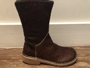 498 $ NEU MIT ETIKETT SCHOKOBRAUNE PONYHAAR STIEFEL VON KAELE GRÖSSE 35 - Bild 1 von 6