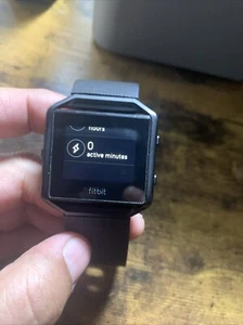 Fitbit Blaze Aktivitätstracker Smart Fitnessuhr groß OHNE Ladegerät schwarz auf schwarz - Bild 1 von 13