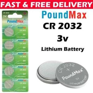 Batería PoundMax 5 X Super CR2032 Litio Célula de Moneda BR DL KL2032 2032 3V - Imagen 1 de 6