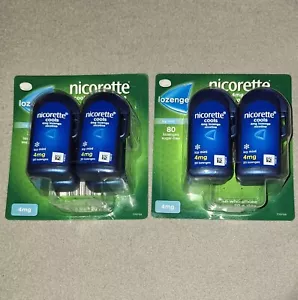 2x Nicorette Icy Mint 4mg Nicotine Lozenge 4 X 20 80 Each 160 Total Exp 20252026 - Picture 1 of 3