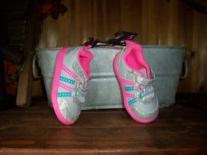 GARANIMALS GIRLS TODDLER ATHLETIC SHOES SIZE 3 PINK GRAY PLAY SHOES RUBBER SOLES - Picture 1 of 1