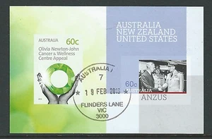 AUSTRALIA 2012 OLIVIA NEWTON-JOHN / ANZUS SHEETLET FINE USED . - Imagen 1 de 1