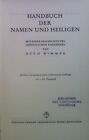 Handbuch der Namen und Heiligen Wimmer, Otto: