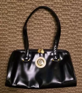 VINTAGE GIANNI VERSACE LEATHER BAG - FREE SHIPPING - YS045 - Picture 1 of 8