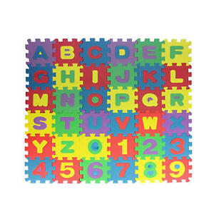 Kids Baby Foam Play Mat Interlocking Alphabet And Numbers Floor Puzzle Tile Set