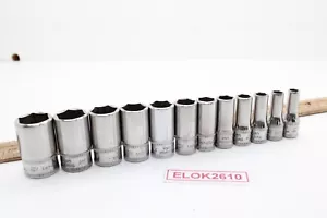 Snap-On 112TMMSY 1/4" Drive 12 Piece 6-Point Flank Drive Mid Metric Sockets USA - Picture 1 of 15