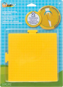 Beads Yellow Square Pegboards, 2Pc, 5.7'' L X 5.7'' H - Foto 1 di 12