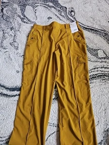 Athleta Brooklyn Ankle Lightweight Pants Women’s Size 16 GOLD New - Picture 1 of 6