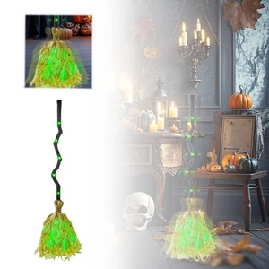 Halloween Animated Witch Decor-35In Light Up Moving Broomstick Spooky Sounds NEW - Picture 1 of 6