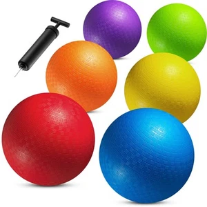 10 Inch Kickball Playground Balls - (Pack of 6) Inflatable Rubber Indoor Outd... - Picture 1 of 8
