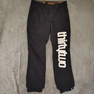 ThirtyTwo Snowboarding Pants Large Sweeper 10k Waterproof Black Logo Thirty Two - Picture 1 of 10