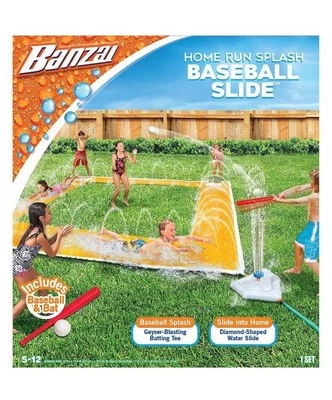 Tobogán de béisbol Home Run Splash, longitud: 14 pies, ancho: 14 pies, inflable al aire libre... Foto 1 de 4