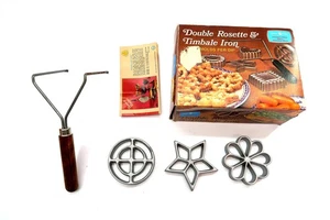 Vintage Nordic Ware Double Rosette & Timbale Iron Set in Original Box 01400 NICE - Picture 1 of 9