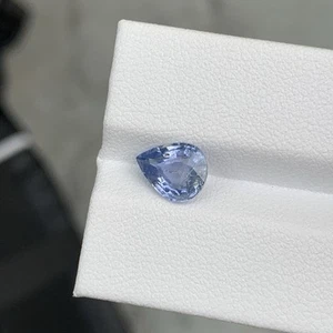 SI 1.60 Carats Blue Color Pear Shape Natural Ceylon Sapphire Gemstone Sri Lanka - Picture 1 of 12