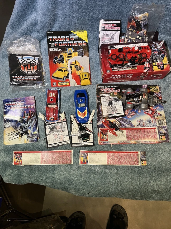 Lote G1 Autobot Hasbro Transformers Pistas Smokescreen Inferno Sludge Bumblebee Foto 1 de 4
