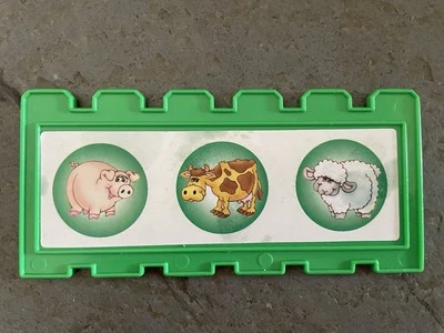 Fisher Price Barnyard 宾果游戏 1994 年替换 1 张绿色宾果游戏卡 — 第 1/2 张图片