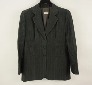 Cappotto sportivo vintage Vestimenta Italy lana e lino uomo 38R grigio scuro tessuto a quadri - Foto 1 di 15