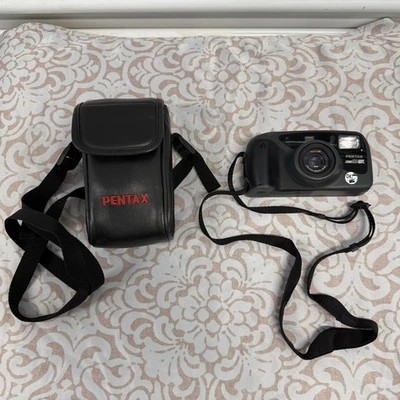 Pentax Zoom 90-WR 35mm Point & Shoot Film Camera With Carry Case – Untested - Image 1 of 4