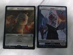 Hero (T0005) Moogle (T0011) Ficha de Doble Cara Final Fantasy Regular Magic The Gathering - Imagen 1 de 3