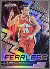 Stephen Curry 2023-24 Panini Prizm Draft Picks Fearless Silver Wildcats #17