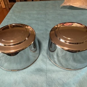 (2) 94-08 FORD F250 F350 VAN E250 E350 CHROME REAR WHEEL CENTER CAPS C 3140 RC - Picture 1 of 9
