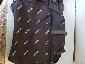 Victoria’s Secret VS Pink CONVERTIBLE Duffle Bag Backpack Charcoal Gray Black - Picture 1 of 10