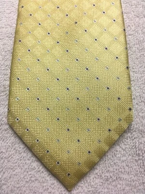 JONES NEW YORK MENS TIE YELLOW WITH BLUE 3.25 X 60 - Image 1 of 4