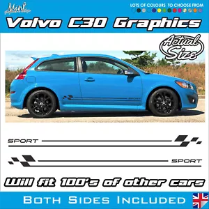 Volvo C30 S40 Rayas Laterales Calcomanías Adhesivas Vinilo Gráficos 001 - Imagen 1 de 5