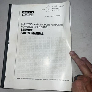 OEM Original E-Z-Go 1989-1991 Electric 2 Cycle Golf Cart Service Parts Manual - Bild 1 von 2