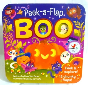 Peek-A-Flap Boo by Rosa Von Feder (Children's Halloween Board Book) - Imagen 1 de 2