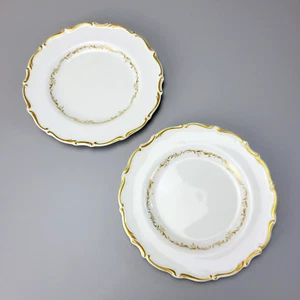 Vintage Royal Doulton Richelieu Bread Plate Set Gold Scrolls & Leaves England - Picture 1 of 12