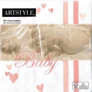 1 x Duni Servietten Packung Sprüche Motivservietten 20 Stück Party Baby - Bild 1 von 12
