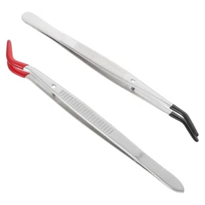 2St Kosmetikpinzette Augenbrauen Make-up Pinzettenset Pinzette mit Silikonspitze - Bild 1 von 6