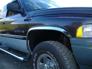 Fits 94-01 Ram Chrome Polished Stainless Steel Fender Trim Set 4-PC - Picture 1 of 1