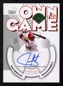Juan Gonzalez 2024 Topps Archives Own The Game Autograph Auto Texas Rangers - Bild 1 von 2