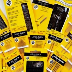 John James Hand Sewing Needles - All Needle Styles, Sizes & Threaders Available