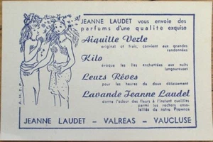 Parfum 30er Jahre französische Trade Card: Parfums d'une Qualite Exquise, Jeanne Laudet - Bild 1 von 1