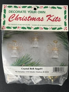 Vintage Merri Mac Christmas Kit Crystal Bell Angel #98-27 Craft Kit - Picture 1 of 6