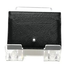 Auth MONTBLANC - Black Leather Card Case