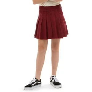 Jordache Corduroy Skirt Girls Red Pleated Pull-On Elastic Waistband, Size L - Picture 1 of 1