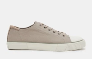 Allsaints Dillon Gray Canvas Low Men’s Sneakers Size EU 43 US 10 VG Condition - Picture 1 of 12
