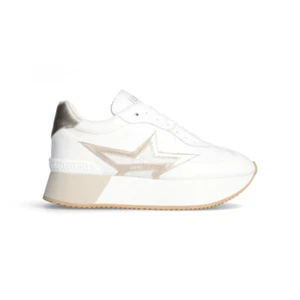 Liu jo BF4039PX527S3416 DREAMY 03 - SNEAKER CALF LEATHER/METALLI OFF WHITE/LIGHT - Imagen 1 de 5