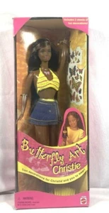 En caja original Mattel 1998 de colección Barbie's Friend Christie Butterfly Tatuaje Art #20360 - Imagen 1 de 11